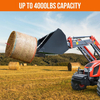 CF-HSS-39-4000滑动转向装载机拖拉机附件，带有39 “ Hay Spear，Bale Spears