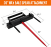 CF-HSS-39-4000滑动转向装载机拖拉机附件，带有39 “ Hay Spear，Bale Spears